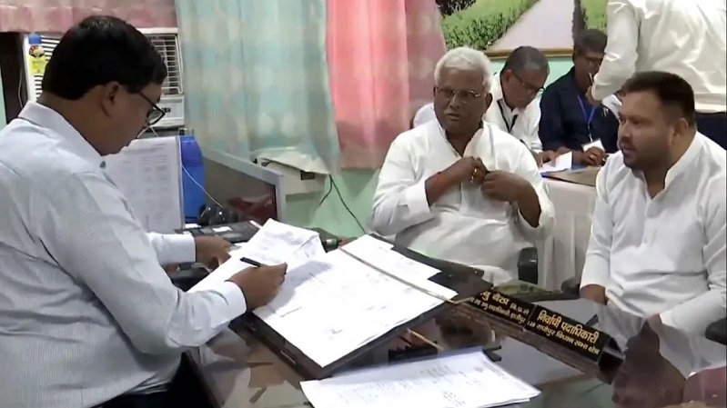 Bihar Election: Tejashwi Yadav files nomination from the Raghopur Assembly constituency